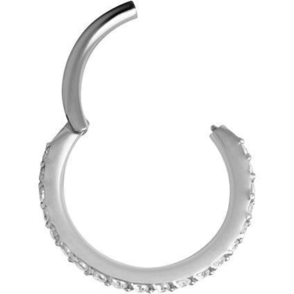 Nickelfree Clicker Ring mit Premium Zirconia (1.2mm)