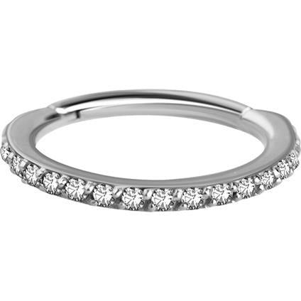 Nickelfree Clicker Ring mit Premium Zirconia (1.2mm)