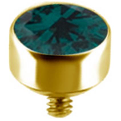 Rundes Gold Attachment mit Premium Zirconia