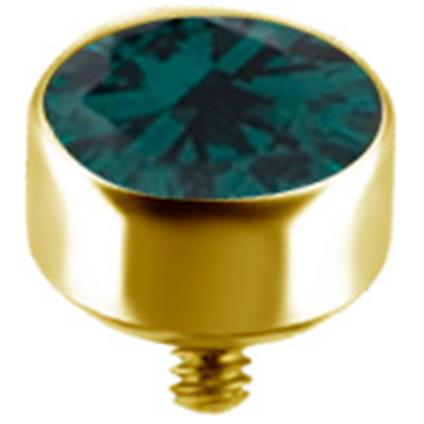 Rundes Gold Attachment mit Premium Zirconia