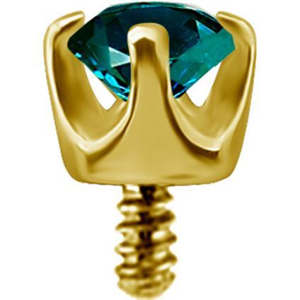 Rundes Gold Attachment mit Premium Zirconia
