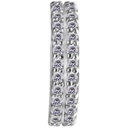 Doppelreihiger Nickelfree Clicker Ring mit Premium Zirconia (1.2mm)
