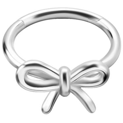 Nickelfree Clicker Ring mit Schleife (1.2mm)