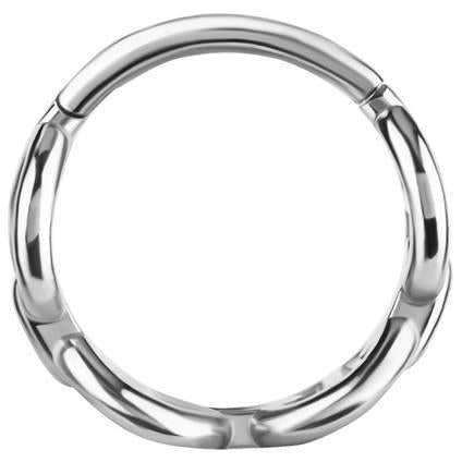 Nickelfree Clicker Ring mit Ketten Design (1.2mm)