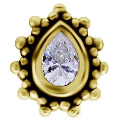 Gold Attachment TRIBAL mit Premium Zirconia