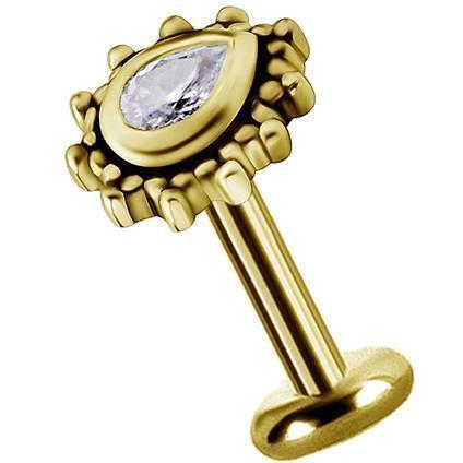 Gold Attachment TRIBAL mit Premium Zirconia