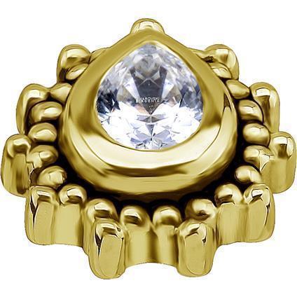 Gold Attachment TRIBAL mit Premium Zirconia