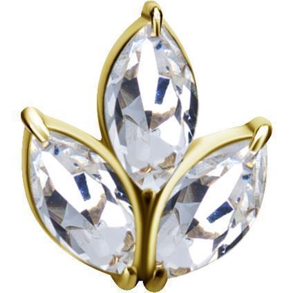 TL Gold Attachment 3-Gems mit Premium Zirconia