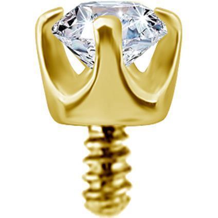 Gold Attachment mit Lab Created Diamonds