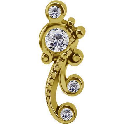 Gold Attachment SEA mit Premium Zirconia (LEFT and RIGHT)