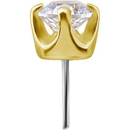 TL Gold Attachment CLEAR mit Swarovski® Zirconia