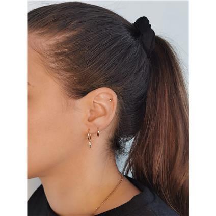 Gold Charm Taped Baguette mit Premium Zirconia für Clicker Ring