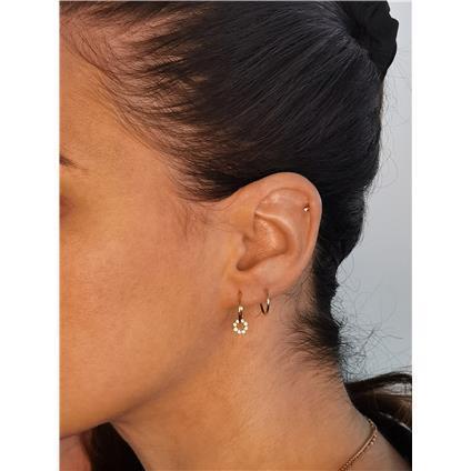 Gold Charm Open Star mit Premium Zirconia für Clicker Ring