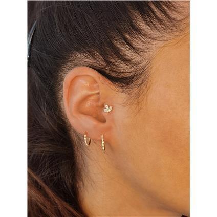 Gold Attachment 3-Gems mit Premium Zirconia