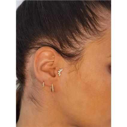 Gold Attachment mit 5 MARQUISE Premium Zirconia