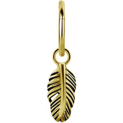 Gold Charm Feder für Clicker Ring