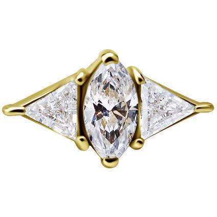 Gold Attachment OPEN mit Premium Zirconia