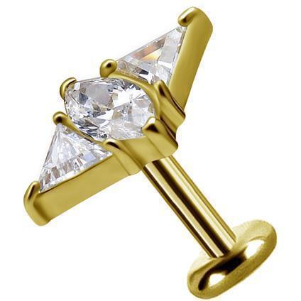 Gold Attachment OPEN mit Premium Zirconia