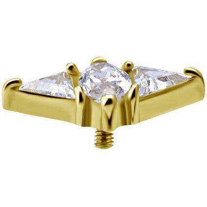 Gold Attachment OPEN mit Premium Zirconia