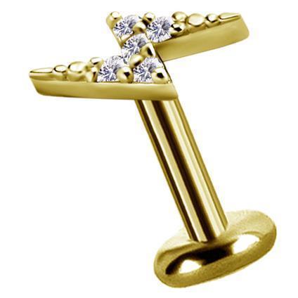 Gold Attachment Flash L mit Premium Zirconia