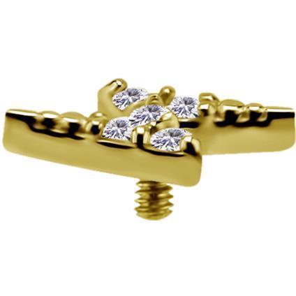 Gold Attachment Flash L mit Premium Zirconia