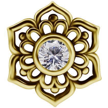 Gold Attachment MANDALA mit Premium Zirconia