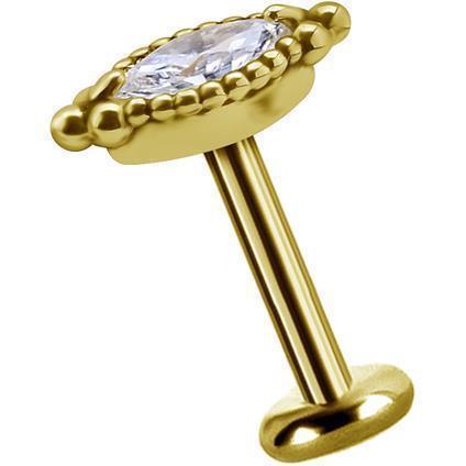 Gold Attachment EYE mit Premium Zirconia