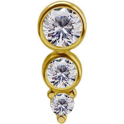 Gold Attachment ROW mit Premium Zirconia