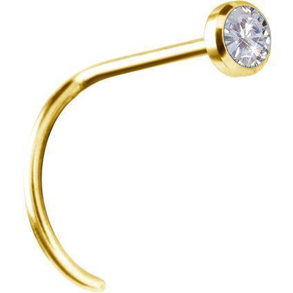 Gold Nosestud mit Lab Created Diamonds