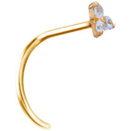 Gold Nosestud Trinity mit Premium Zirconia