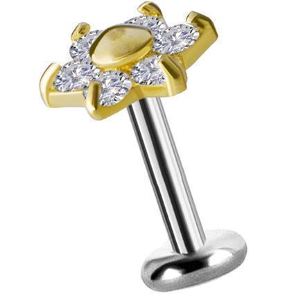 TL Gold Attachment FLOWER mit Premium Zirconia