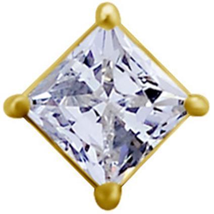 TL Gold Attachment PRINCESS CUT mit Premium Zirconia