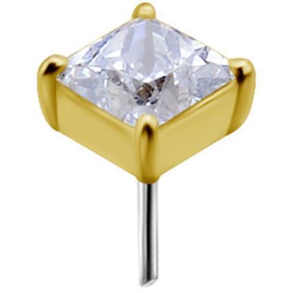 TL Gold Attachment PRINCESS CUT mit Premium Zirconia
