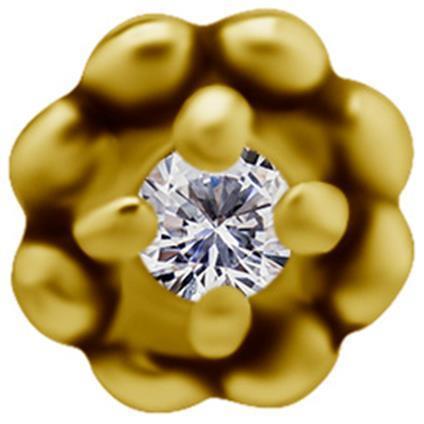 TL Gold Attachment FLOWER mit Premium Zirconia