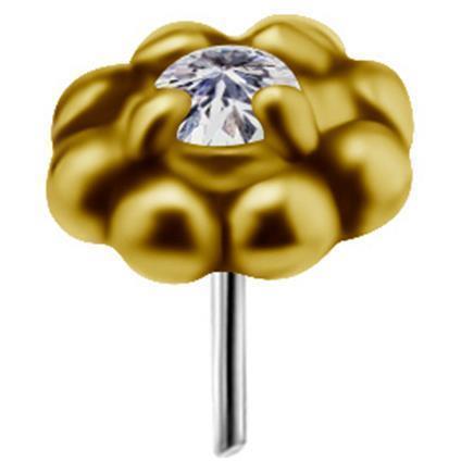 TL Gold Attachment FLOWER mit Premium Zirconia