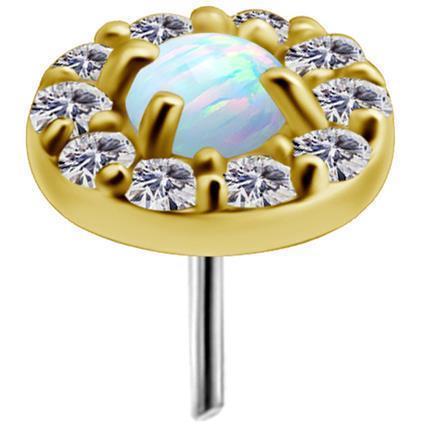TL Gold Attachment SHINE mit Opal und Premium Zirconia