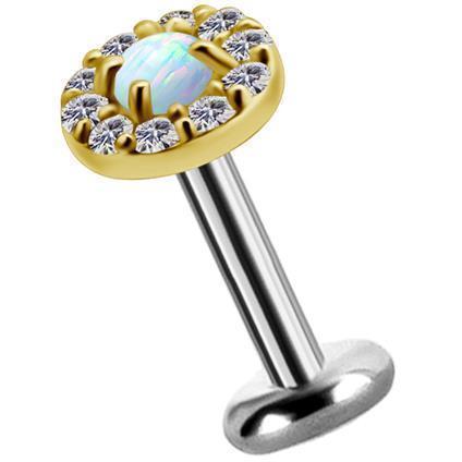 TL Gold Attachment SHINE mit Opal und Premium Zirconia