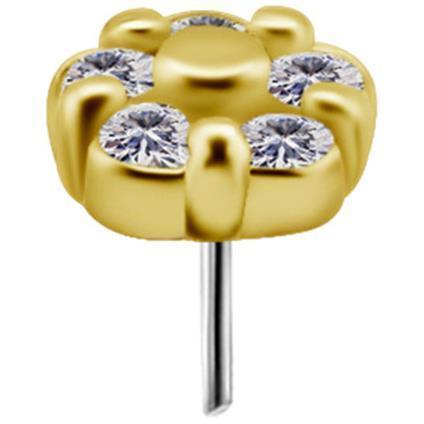 TL Gold Attachment BLOSSOM mit Premium Zirconia