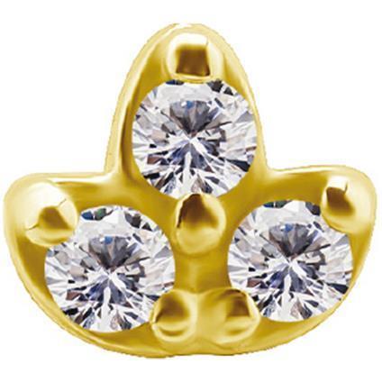 TL Gold Attachment FLOWER mit Premium Zirconia