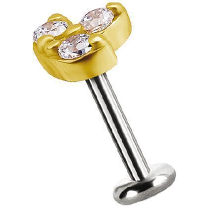 TL Gold Attachment FLOWER mit Premium Zirconia