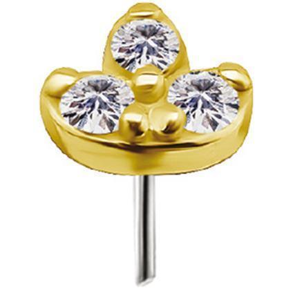 TL Gold Attachment FLOWER mit Premium Zirconia