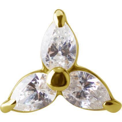 TL Gold Attachment PEAR Shape mit Premium Zirconia