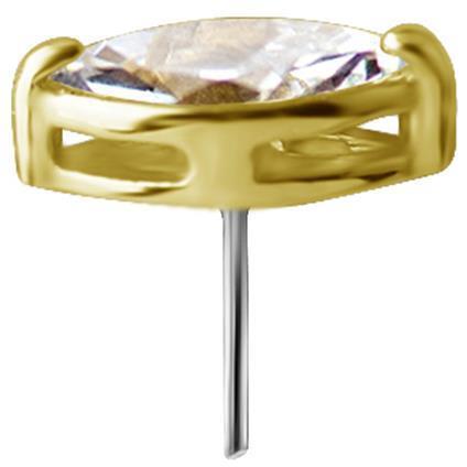 TL Gold Attachment MARQUISE mit Premium Zirconia