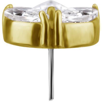 TL Gold Attachment 3-Gems mit Premium Zirconia
