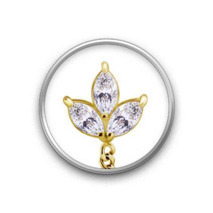 TL Gold Attachment 3-Gems mit Kette und Premium Zirconia