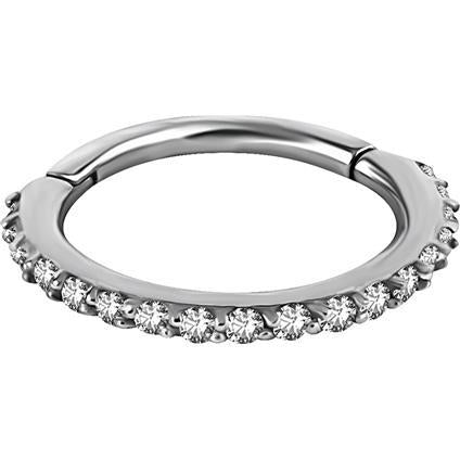 Nickelfree Segment Ring mit Premium Zirconia, 1.0x8mm (18GA)