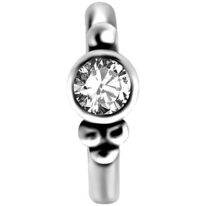 Ovaler Nickelfree Belly Clicker mit Premium Zirconia (1.6mm)