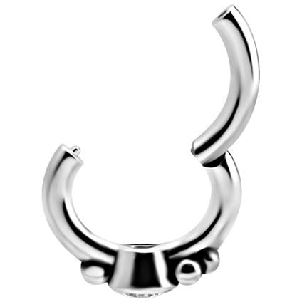 Ovaler Nickelfree Belly Clicker mit Premium Zirconia (1.6mm)