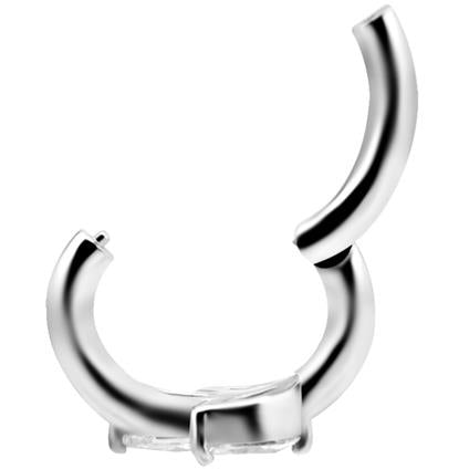 Ovaler Nickelfree Belly Clicker mit Marquise Premium Zirconia, 1.6x08x06mm (14GA)