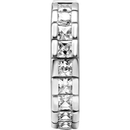 Ovaler Nickelfree Belly Clicker mit Square Zirconia (1.6mm)